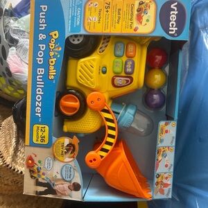 Push & Pop Bulldozer - Yellow
